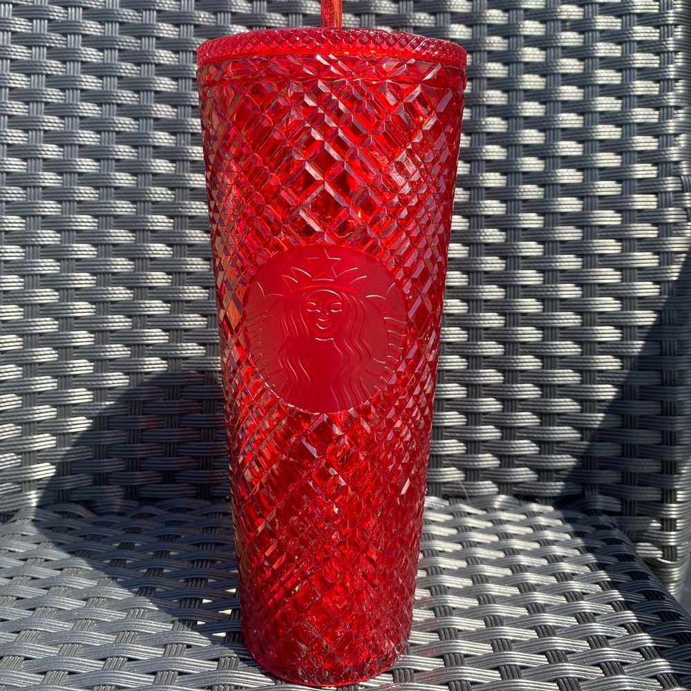 ❤️💋Starbucks Red Tumbler - Venti 24 oz Cold Cup Tumbler - CHRISTMAS/VALENTINES